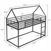 COWLOWN Twin Loft Bed with Desk and Storage Shelves， Space-Saving Study Workstation Solid Wood MDF Design - 2 of 4