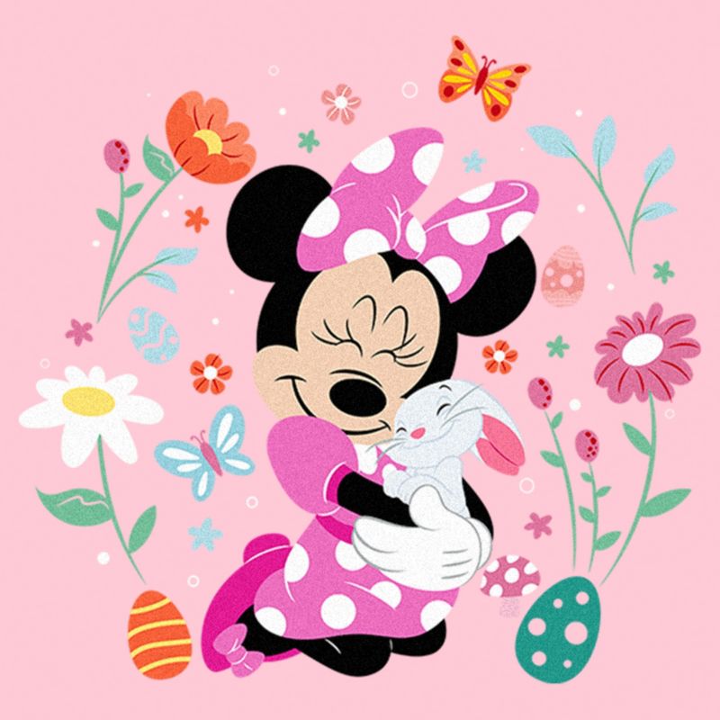 Girl's Minnie Mouse Easter Bunny Hug T-Shirt, 2 of 5