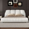 NicBex Queen Size Luxury Upholstered Platform Bed Frame with Oversized Padded Backrest,Solid Wood Slats,No Box Spring Needed,Easy Assembly - 2 of 4