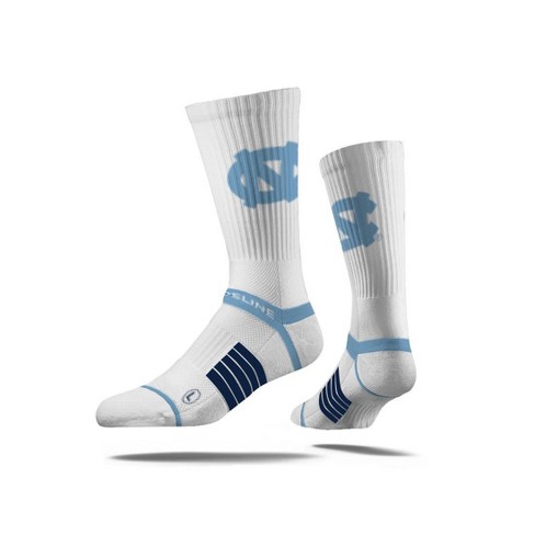 Ncaa North Carolina Tar Heels Premium Knit Crew Socks - White : Target