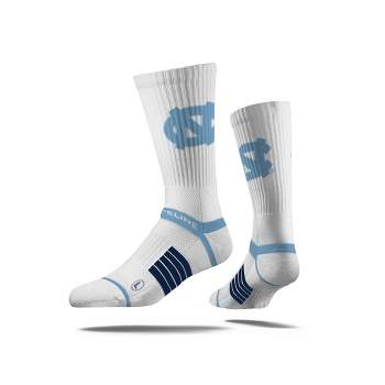 NCAA North Carolina Tar Heels Premium Knit Crew Socks - White