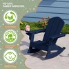 WestinTrends Malibu Outdoor HDPE Plastic Preschool Toddler Classic Adirondack Rocking Chairs (Set of 2) - 3 of 4