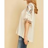 Women's Embroidered Floral Peasant Top - entro - 3 of 4