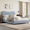 homfan Kids Bed Frame, Upholstered Headboard, Low Profile Platform Bed, Soft Boucle Fabric, Wood Slats, Noise Free, No Box Spring - 4 of 4