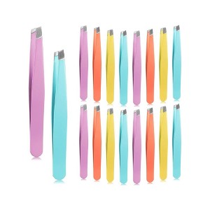 LOVELAY CREATIONS 16-Pack Slanted Eyebrow Tweezers - 1 of 4