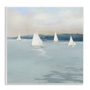Stupell Industries Coastal Sailing Seascape Boats Wall Plaque Art - 1 of 4