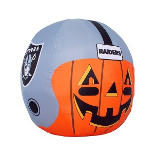 NFL Las Vegas Raiders Inflatable Jack O' Helmet, 4 ft Tall, Orange - 1 of 3