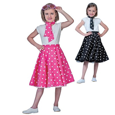 Halloween Express Girls' 50s Sock Hop Dress Costume