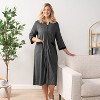 PAVILIA Women Zipper Robe, Loungewear Dress Lightweight Sleepwear Housecoat Nightgown Long Bathrobe, Jersey Robe with Pocket - 3 of 4