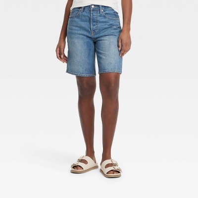 Women's High-Rise 90's Baggy Denim Bermuda Shorts - Universal Thread™