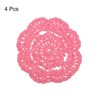 Unique Bargains Cotton Embroidered Lace Vintage Coasters 4 Pcs 3.94" - 3 of 4