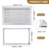 Unique Bargains Aluminum Alloy Louver Matte Finish Air Vent Cover with Mounting Screws - 2 of 4