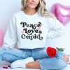 Simply Sage Market Women's Graphic Sweatshirt Peace Love and Cupid - 2 of 4