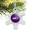 McKendree University Primary Logo Metal Snowflake Christmas Tree Holiday Ornament - 2 of 3