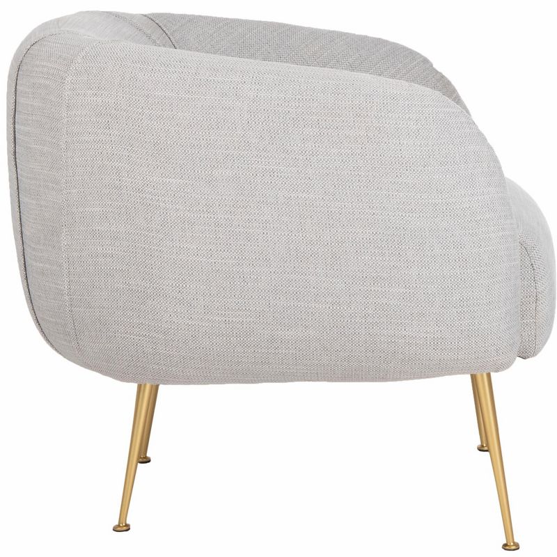 Alena Poly Blend Accent Chair - Light Grey - Safavieh., 4 of 10
