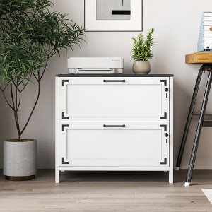 Farmhouse Lateral Filing Cabinet with Lock, Drawer File Cabinet for Home Office - 1 of 4
