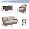 Buenhomino Wicker Patio Furniture Set-All Weather Rattan Patio Sofa Set with Swivel Rocker Chairs Outdoor Conversation Set for Deck Lawn Porch - 4 of 4