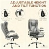 TopComfy Accent Chairs Desk Chair Executive Office Chair with Padded Arms Adjustable Height and Tilt Function for Office, Gray, 26.4"*26"*46.5" - 4 of 4
