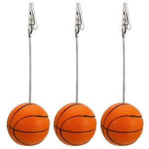 Unique Bargains Metal Holders Basketball Pictures Table Number Memo Place Card Holder - 1 of 4