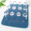 LunaLulinlk Large Microfiber Dish Drying Mat for Kitchen Counter, 20 x 15 inch, Charcoal Reversible Absorbent Dish Mats Pads, Blue - 2 of 4