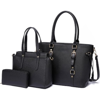 West 3PCS Purses for Women Tote Bag and Wallet Set Shoulder Satchel Handbags