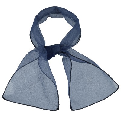 Allegra K Women's Transparent Skinny Solid Color Lightweight Organza Scarf Neckerchief