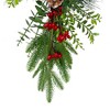 Northlight Berry Pine and Eucalyptus Artificial Teardrop Christmas Swag - 28" - Unlit - 4 of 4