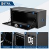 24" Metal Truck Tool Box, Heavy Duty Tool Chest Organizer With T-Handle Lock, Truck Bed Toolbox for Pick Up, Trailer, Utility Tractor, Deck Box - 4 of 4