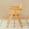 Vatros Rattan Dining Chairs Set of 2 Wooden Dining Chairs with Arms - 2 of 4