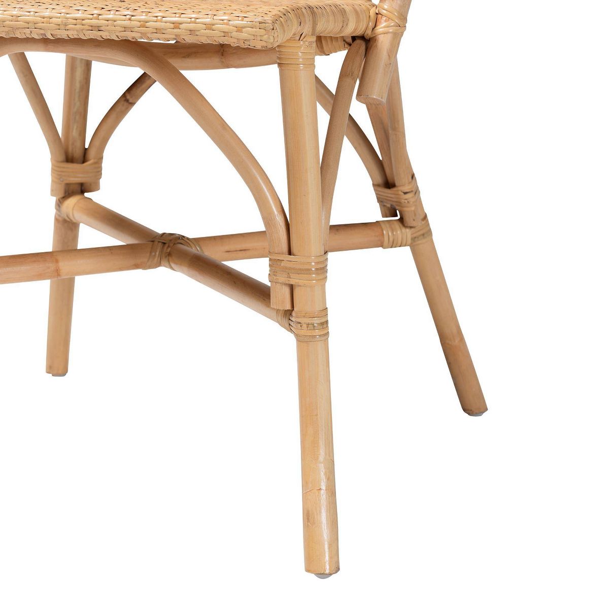 bali & pari Jaylyn Bohemian Natural Rattan Dining Chair Natural - thumbnail 5