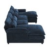TiramisuBest 109.8" U-Shaped Modular Sectional Sofa with Chaise Lounge & Waist Pillows, 6-Seat Sleeper Couch for Living Room, Apartment, Gray - 4 of 4