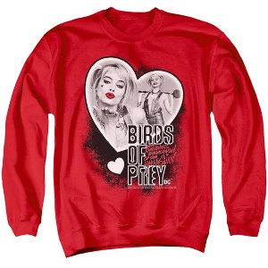 Birds Of Prey Heart Harley Adult Crewneck Sweatshirt - 1 of 4
