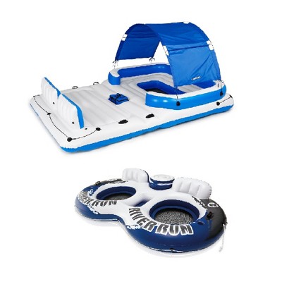 Bestway Tropical Breeze 6 Person Raft w/ Intex River Run II 2 Person Float