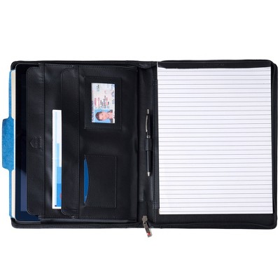 Professional Legal Notepad Portfolio, Blue Folio Notebook For Office,  Business, Work, Pad Holder Folder Organizer For Documents (12.5x10) : Target