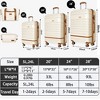 Musment 5 Piece Luggage Sets ABS Hardshell Lightweight Suitcase with TSA Lock and Double Spinner Wheels , Ivory white - 4 of 4