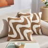 REGALWOVEN Snowflake Fleece Throw Pillow Cover with Wavy Pattern Modern Pillowcase for Sofa Couch Living Room Home Decor 2 Pcs - 2 of 4