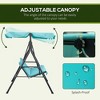 PAGED Outdoor Swing Chair with 3 Throw Pillows and Adjustable Canopy,Porch Swing with Cushion for Patio,Porch,3-Seat - 4 of 4