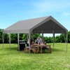 Heavy Duty Carport Outdoor Car Canopy UV Resistant Waterproof Party Tent All-Season Portable Garage Gazebo Shelter for Car, Storage Shed - 2 of 4