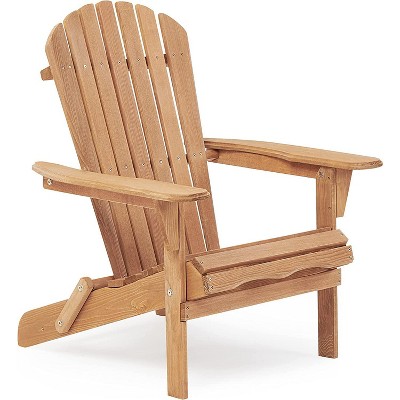 Gewnee Wooden Outdoor Folding Adirondack Chair Set of 2