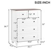 JUJABU White 5-Drawer Dresser, Modern Wood Storage Chest for Bedroom, Living Room, Hallway, or Office - 4 of 4