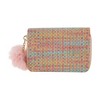 Unique Bargains Square Woven Pom Zip Coin Purse Wallet 1 Pc - 4 of 4
