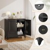 ZACHVO 33-Inch H 2 Doors Black Metal Sideboard Cabinet with Adjustable Shelf,for Kitchen, Living Room, or Office - 2 of 4