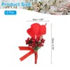 Unique Bargains Calla Lily Boutonnieres Silk Ribbon Artificial Flowers with Pins 2 Pcs - 2 of 4
