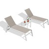 PURPLE LEAF Outdoor Chaise Lounge Set Adjustable Recliner with Side Table Aluminum Outdoor Lounger - 2 of 4