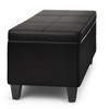Afton - Storage Ottoman Bench - Midnight Black - 3 of 4