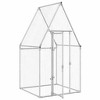 vidaXL Chicken Cage Silver Galvanized Steel 39.4 x 39.4 x 74.8 in - 39.4" x 39.4" x 74.8" - 4 of 4