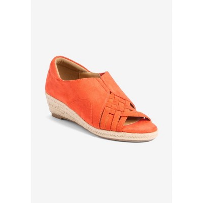 Comfortview Women s Wide Width The Beckett Espadrille 11 Ww Red Orange Target