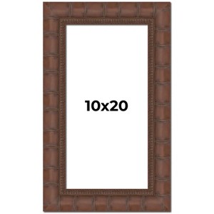 PosterPalooza | 10x20 Wide Bamboo Picture Frame, UV Acrylic, 4 Finishes - Brown, Black, Silver, and Natural - 1 of 4