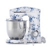 Laura Ashley 4.5L Lightweight Stand Mixer Rose: 1300W, 10 Speeds, Blue, 1-Year Warranty, 8.66" Height, 7.93 lbs - 3 of 4