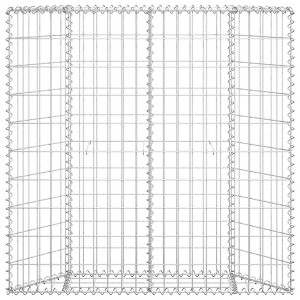 vidaXL Raised Garden Bed Gabion Retaining Wall Flower Bed Galvanized Steel - 39.4" x 7.9" x 39.4" - 1 of 4